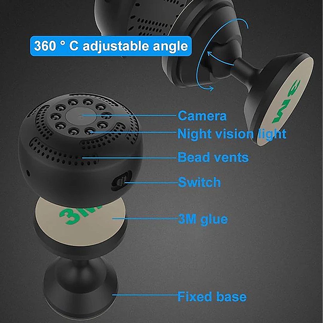 Mini Magnetic Wireless WiFi Spy Camera (Free 16GB SD card included)