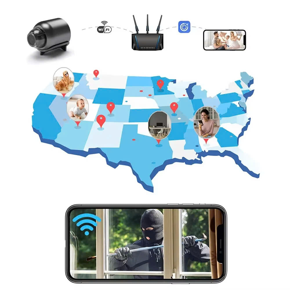Mini Camera - Ultimate Home Security (Free 16GB SD card included)