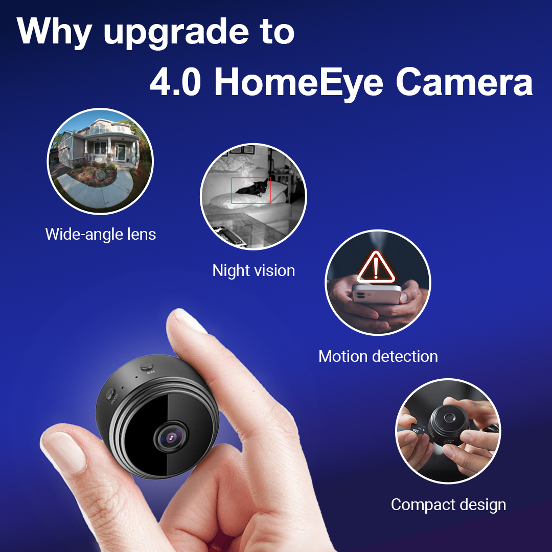 4.0 HomeEye - Next-Level Security Camera (Free 16GB SD card included)