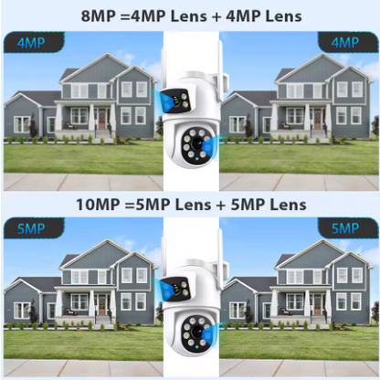 BESDER 4K 8MP Wifi Camera PTZ Outdoor Dual Screen Human Detection Dual Lenses 10MP Security Protection IP Camera Audio O-Kam Pro